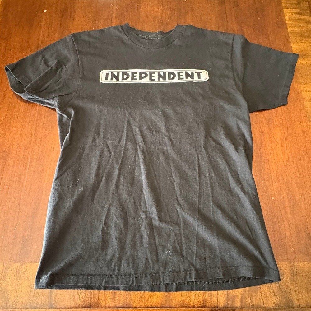 Independent Truck Co Skateboards T-Shirt Black Bar Logo Skater Tee Medium